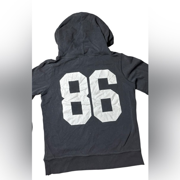 Victoria’s Secret PINK Love Pink Black Hoodie Sweatshirt Women’s Medium - Picture 4 of 5